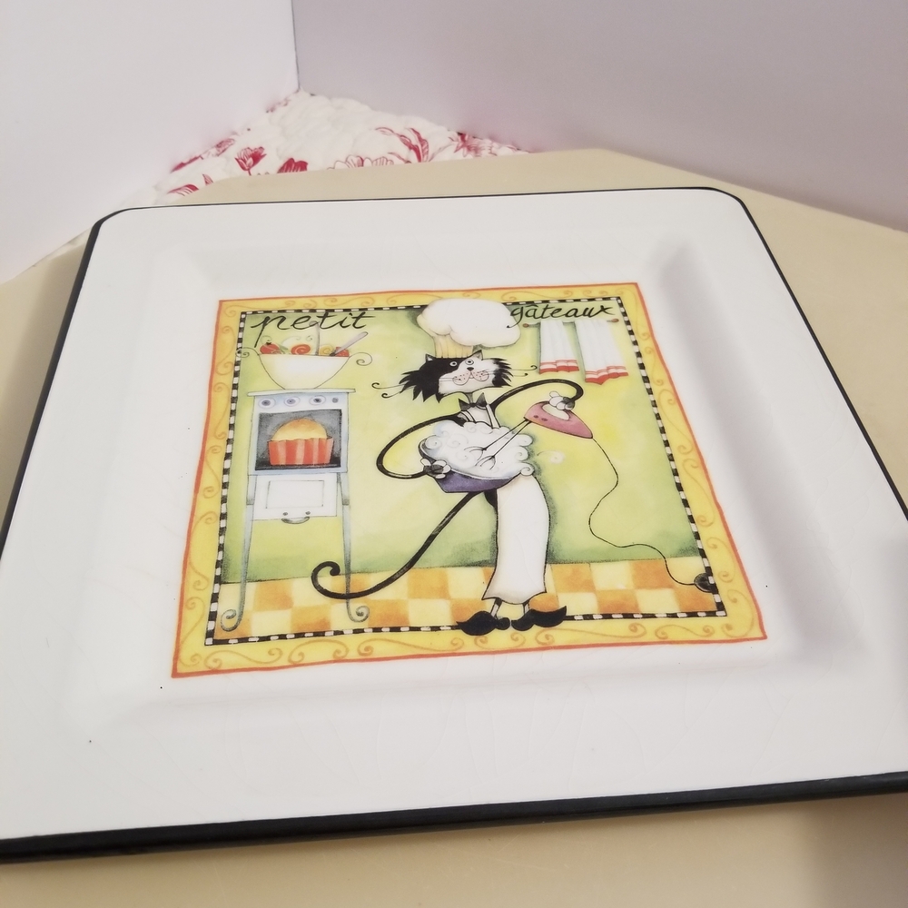 Cat-Chef-Themed Plate. Great For Christmas Gift. ITALIAN